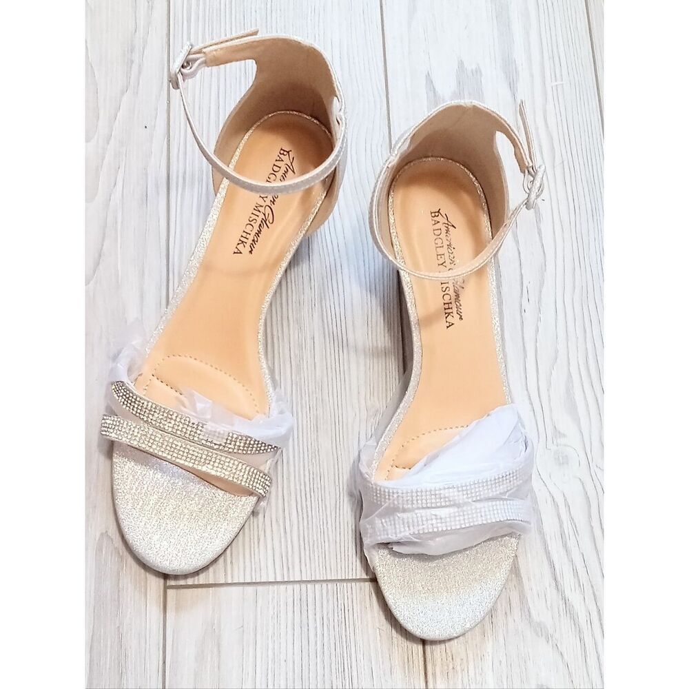 (57-4739) American Glamour By Badgley Mischka Women's Open Toe Wedges Sz 7.5 - Picture 10 of 11